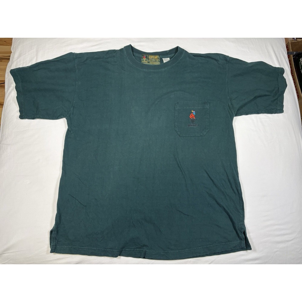 Vintage 1996 Atlanta Olympics Pocket Shirt Mens XL Perry Ellis America Green Tee